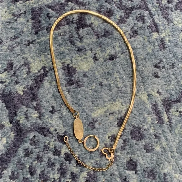 Vintage 12k Gold 19” snake Chain Fob for a Pocket Watch w two clasps - Picture 1 of 9